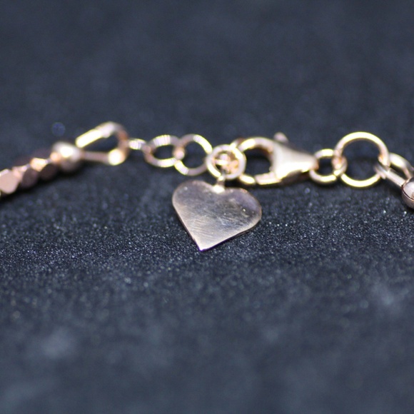 Handmade Natural Lapis Lazuli Bracelet 14k Rose Gold Filled, December Birthstone - Picture 2 of 6